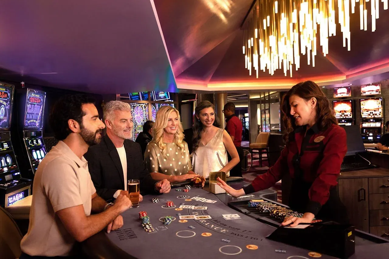 Ambiente retro de casino vintage